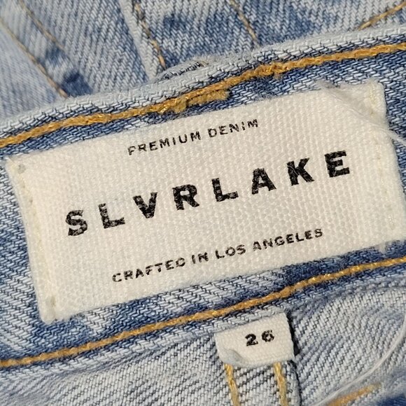 Slvrlake Dakota Jeans Womens Size 26 Straight Leg High Waist Light Wash Denim - Picture 4 of 6